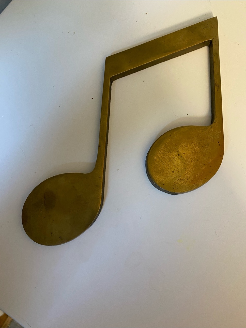 Solid Brass Musical Note decor - Paperweight or wall decor